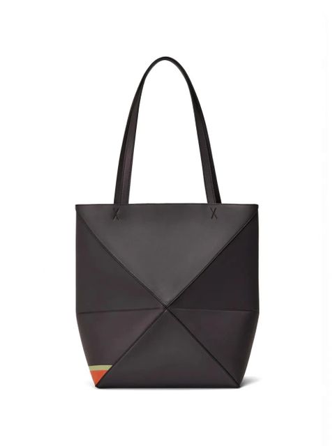 LOEWE x Louis Wain medium Futurist Cat Puzzle Fold graphic straps tote bag - Brown - zdjęcie produktu nr 2