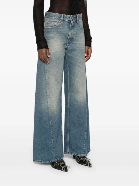 MM6 Maison Margiela low-rise wide-leg jeans - Blue