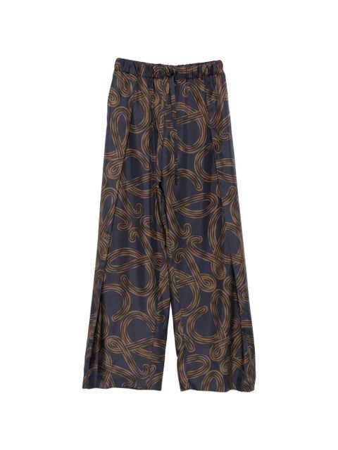 LOEWE x Paula's Ibiza anagram-print trousers - Blue - zdjęcie produktu nr 1