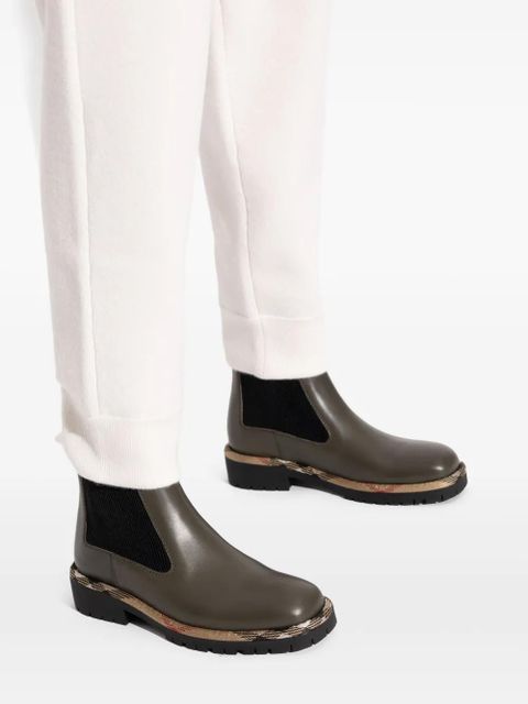 Burberry checked Chelsea ankle boots - Black