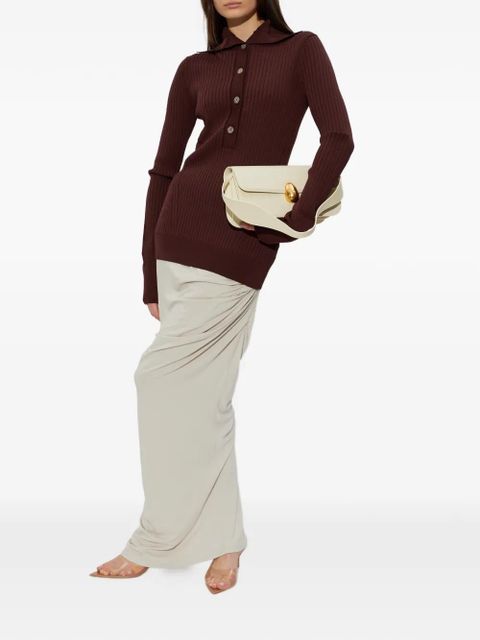 ENTIRE STUDIOS ribbed-buttoned polo - Brown - zdjęcie produktu nr 2