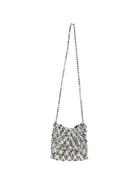 Self-Portrait crystal-embellishment cross-body bag - Silver - zdjęcie produktu nr 2