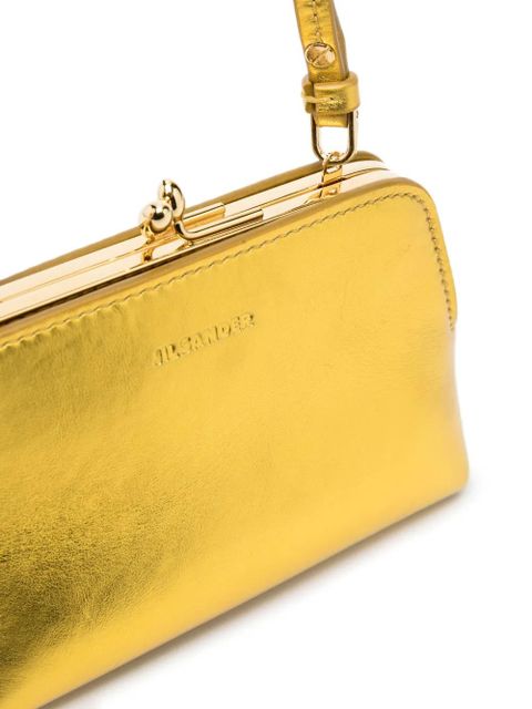 Jil Sander Goji micro leather crossbody bag - Gold