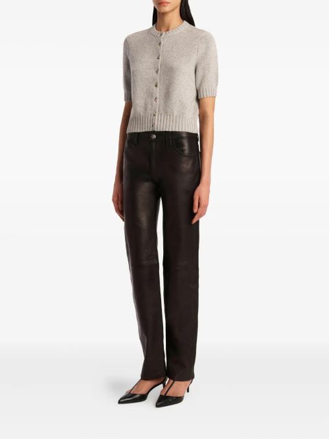 KHAITE short-sleeve button-up cardigan - Grey - zdjęcie produktu nr 2