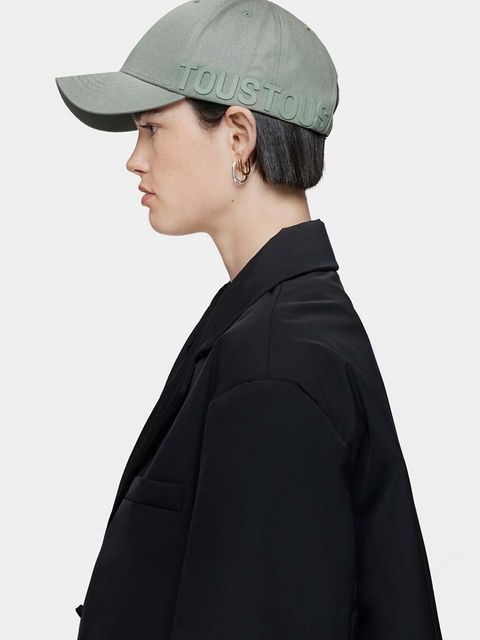 Tous czapka z daszkiem bawełniana Motif kolor zielony gładka 2002040048