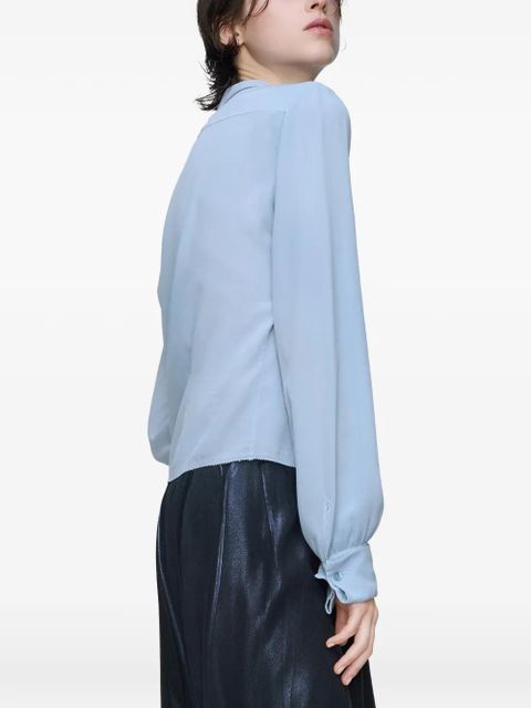 Maison Margiela pocket long-sleeved shirt - Blue