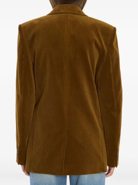 Saint Laurent corduroy double-breasted blazer - Brown