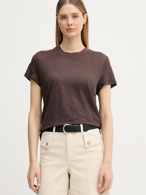 United Colors of Benetton t-shirt damski lniany - zdjęcie produktu nr 2