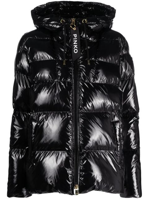 PINKO quilted hooded puffer jacket - Black - zdjęcie produktu nr 1