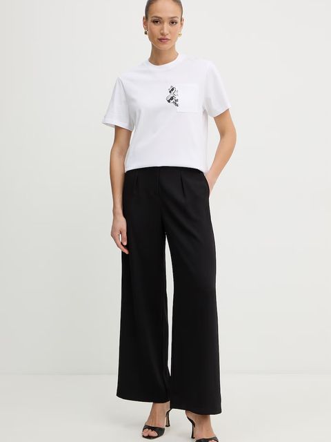 Karl Lagerfeld t-shirt damski bawełniany IKON - zdjęcie produktu nr 1