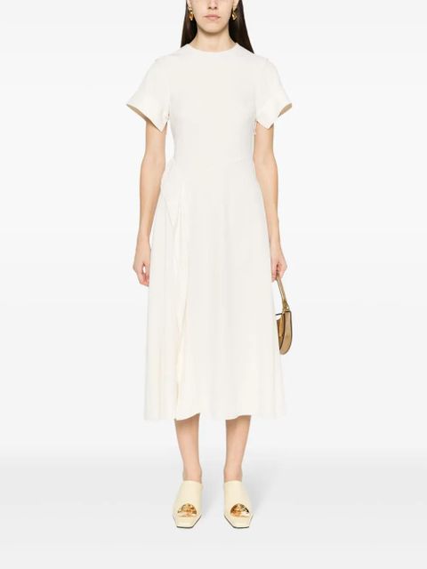 Ulla Johnson ruffle-detail round-neck midi dress - Neutrals - zdjęcie produktu nr 2