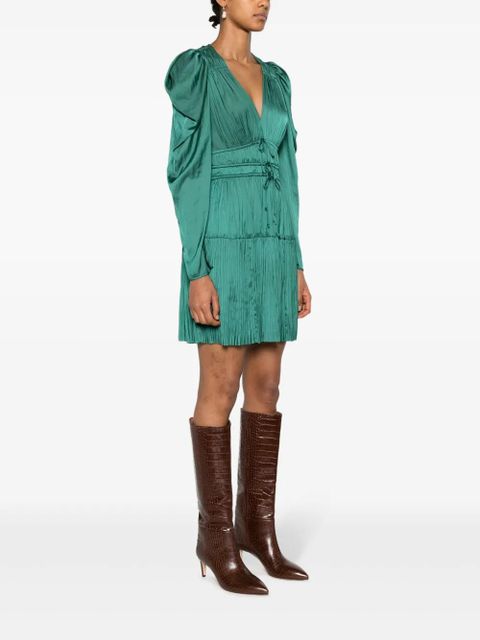 Ulla Johnson Lu plissé-effect minidress - Green