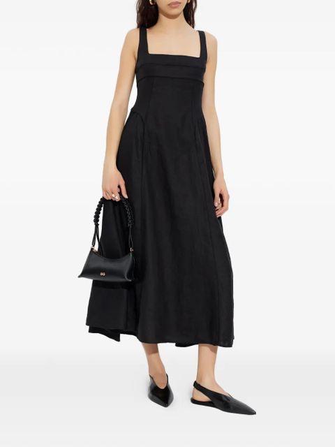 Cult Gaia buckle square-neck midi dress - Black
