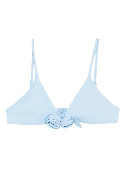 Coperni bow-detail ribbed bikini top - Blue - zdjęcie produktu nr 1