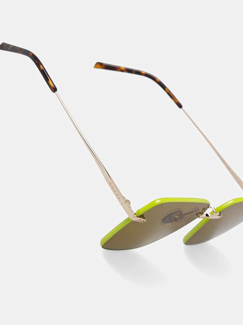 Gucci okulary przeciwsłoneczne damskie kolor złoty GG1955SA