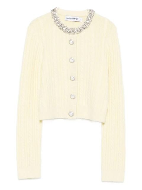 Self-Portrait button-up cardigan - Yellow