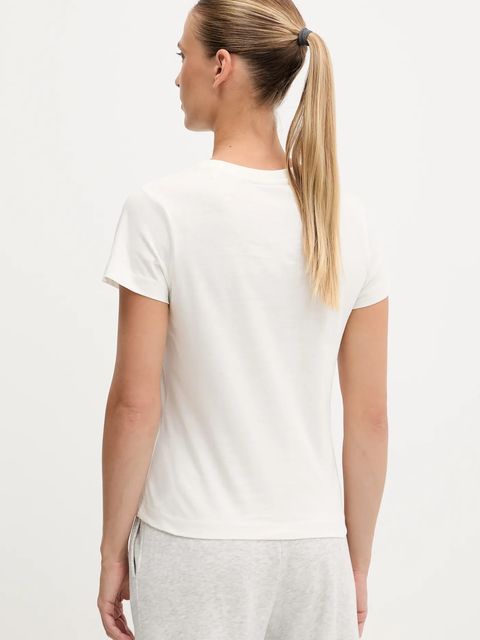 Guess t-shirt bawełniany NARCISO damski kolor beżowy V5GI10 K9RM1