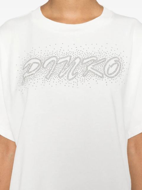 PINKO studded-logo T-shirt - White