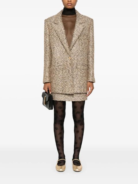 Alessandra Rich lurex tweed blazer - Black