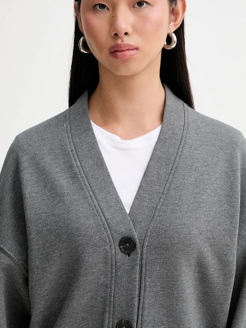 Marc O'Polo kardigan bawełniany damski kolor szary 600407357025