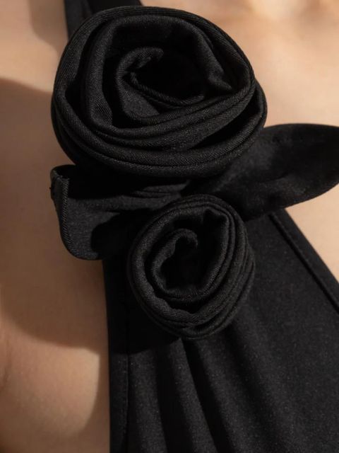 Coperni floral-appliqué swimsuit - Black