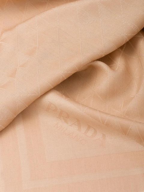 Prada Symbole logo-jacquard scarf - Neutrals - zdjęcie produktu nr 2