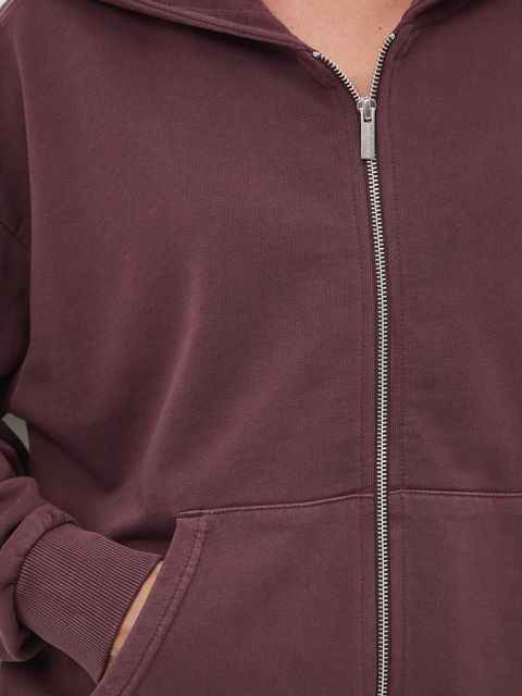 Medicine bluza bawełniana damska kolor fioletowy z kapturem gładka - zdjęcie produktu nr 2