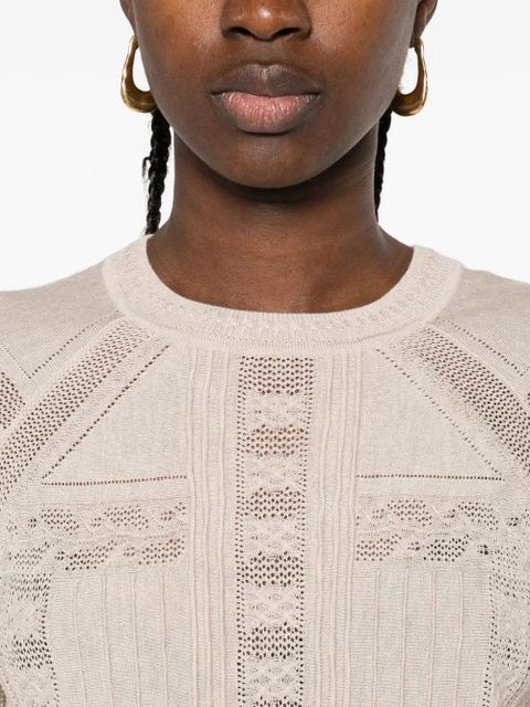 Ba&Sh Philo eyelet-knit top - Neutrals