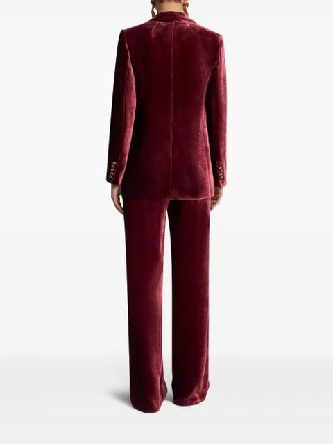 ETRO single-breasted velvet blazer - Red
