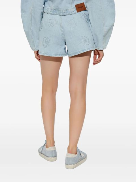 ROTATE BIRGER CHRISTENSEN studded denim shorts - Blue
