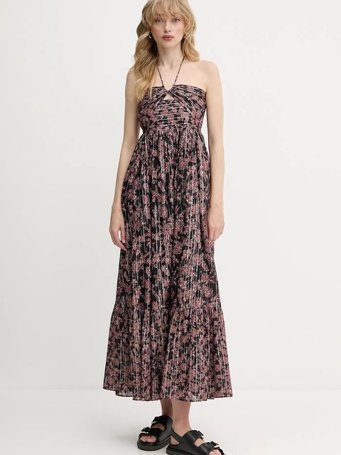 BOSS Orange sukienka kolor czarny maxi rozkloszowana 50538359 - zdjęcie produktu nr 1