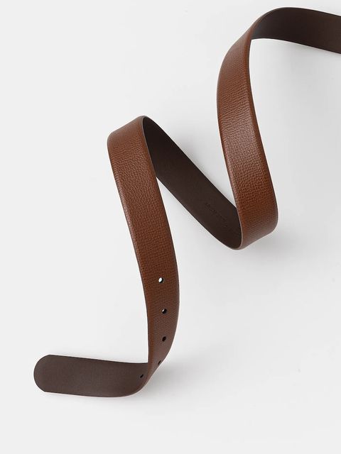 BOSS pasek skórzany damski kolor brązowy 50480651