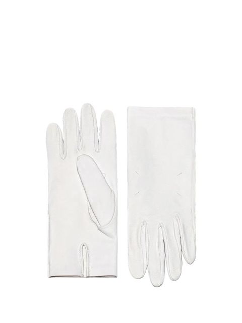 Maison Margiela Four-Stitch leather gloves - White - zdjęcie produktu nr 1