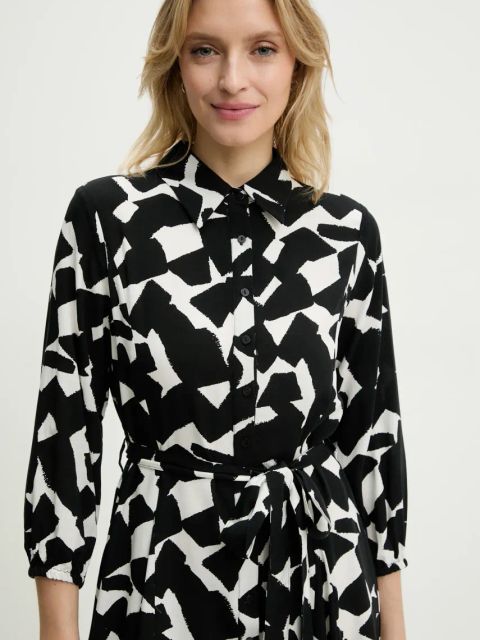 Answear.LAB sukienka kolor czarny mini rozkloszowana