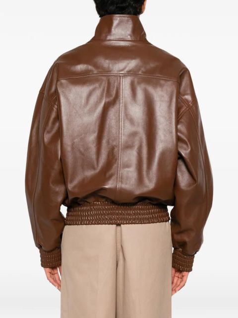 Balenciaga high-neck zip-up jacket - Brown