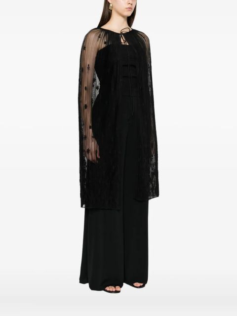 TOTEME floral tulle cape - Black - zdjęcie produktu nr 2