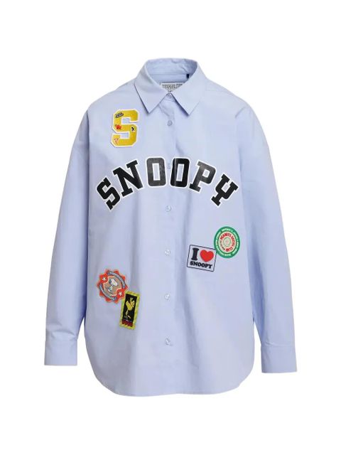 Essentiel Antwerp Snoopy-patch shirt - Blue - zdjęcie produktu nr 1