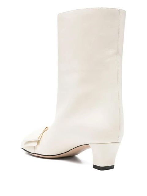 Valentino Garavani 40mm bow leather boots - Neutrals