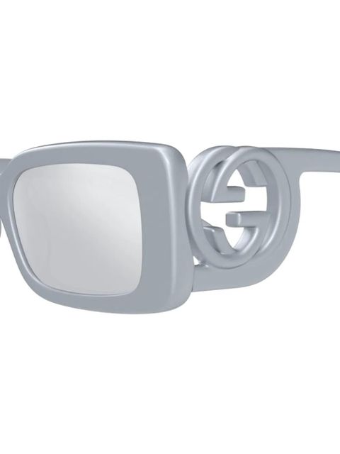 Gucci Eyewear GG-logo rectangle-frame sunglasses - Grey