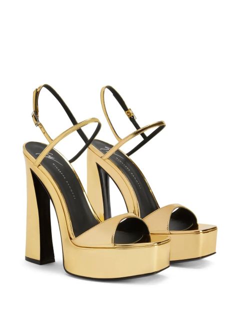 Giuseppe Zanotti Sylvy 145mm platform sandals - Gold - zdjęcie produktu nr 2