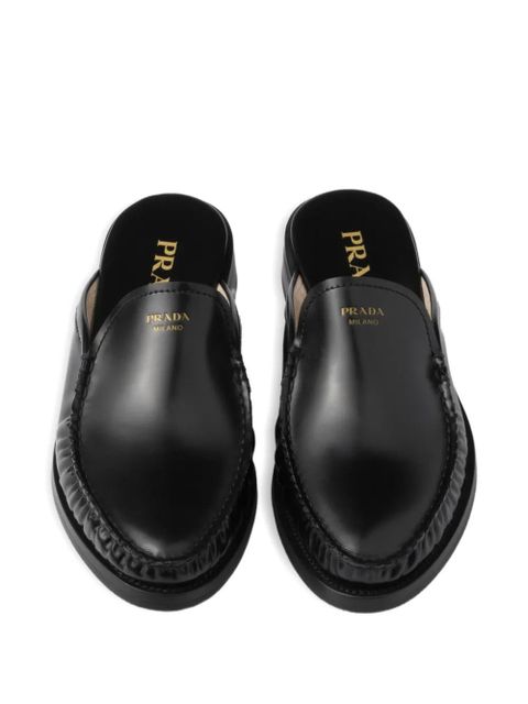 Prada leather mules - Black
