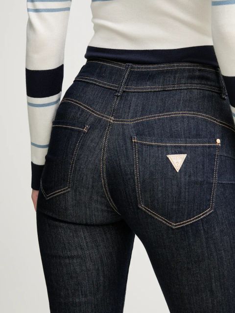 Guess jeansy CAPRI damskie kolor granatowy W5GA80 D5B43