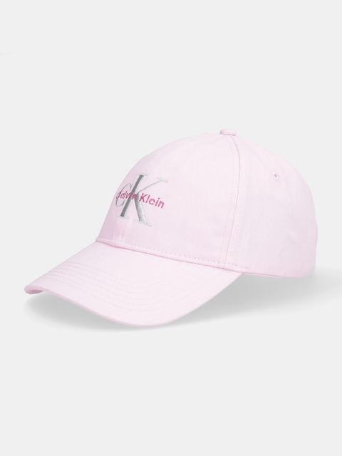 Calvin Klein czapka z daszkiem bawełniana kolor różowy z aplikacją LV04K5026G - zdjęcie produktu nr 1