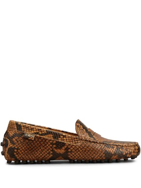 Tod's snake-print loafers - Brown - zdjęcie produktu nr 1