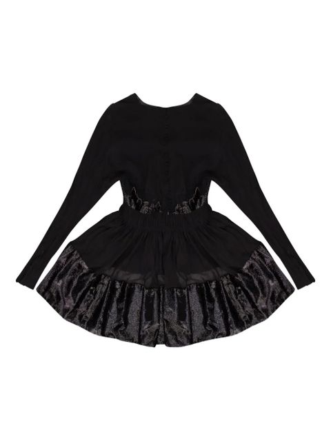 Lanvin lace V-neck flared top - Brown - zdjęcie produktu nr 2