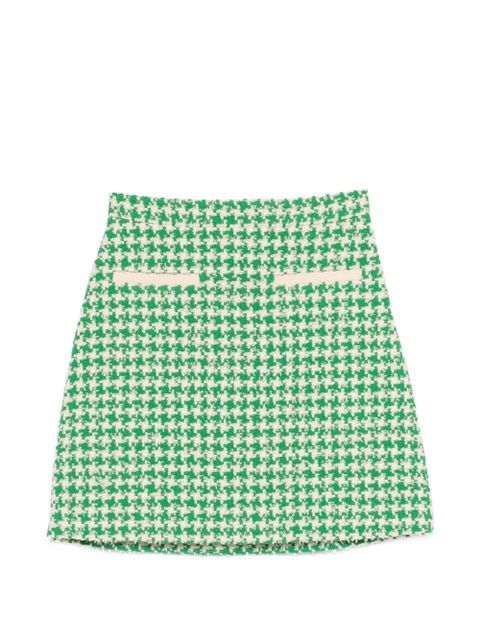 Valentino Garavani houndstooth mini skirt - Green - zdjęcie produktu nr 1