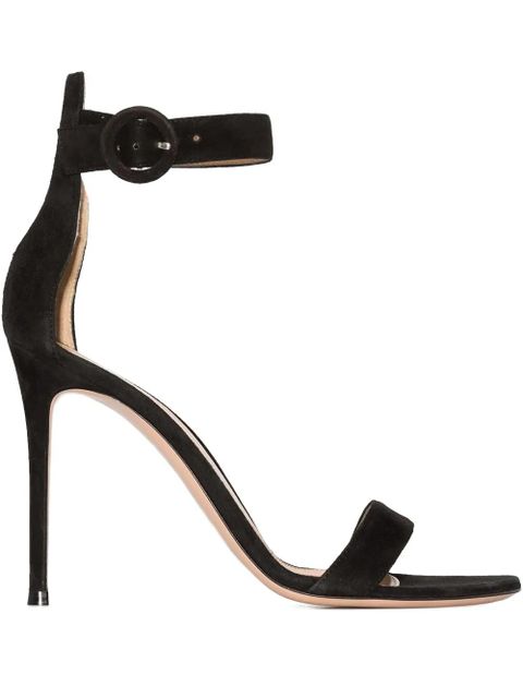 Gianvito Rossi Portofino 105mm suede sandals - Black - zdjęcie produktu nr 1