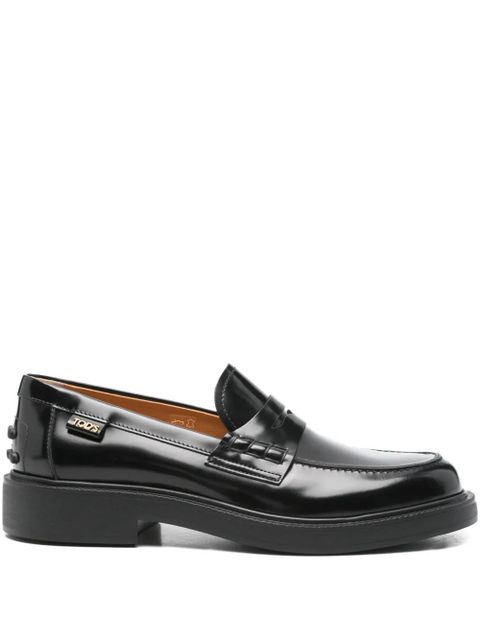 Tod's penny-strap leather loafers - Black - zdjęcie produktu nr 1