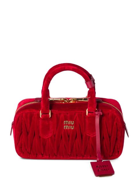 Miu Miu Arcadie Matelassé tote bag - Red - zdjęcie produktu nr 1