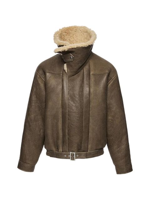 Magda Butrym shearling belted jacket - Brown - zdjęcie produktu nr 1